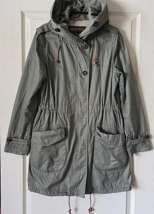 Женская куртка парка с капюшоном woolrich