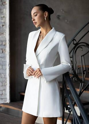 5 цветов! женское приталенное платье пиджака на пуговицах, классическое, короткое платье, мини, двубортное, деловое, базовое, костюмная ткань, прямая
