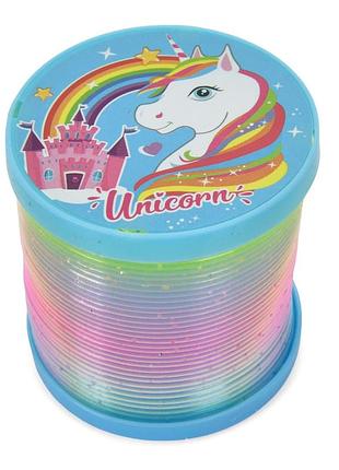 Детский антистресс "пружинка slinky" qx-25(blue-1) синий