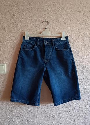 Шорты синие мужские джинсовые,размер w28 на 42-44 размер от denim co