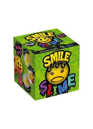 Игрушка антистресс вязкая масса "smile slime" ss-01-01 клейкий лизун