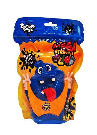 Лізун-антистрес "mega stretch slime" slm-12-01u 500 гр помаранчевий
