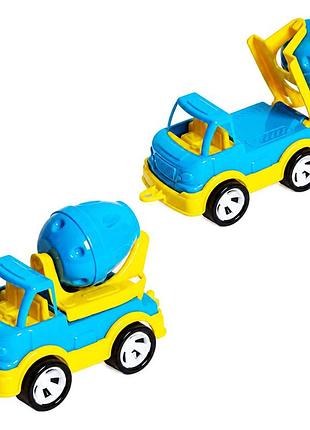 Детская бетономешалка "mini matik" 002/3bms(blue) вращающийся барабан, 13,5 см