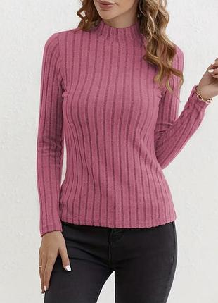 Shein гольф в плюшевий рубчик лонгслів лонг водолазка кофтинка