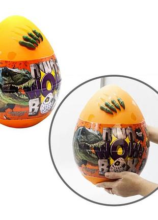 Детский набор для творчества в яйце "dino wow box" dwb-01-01u, 20 предметов оранжевый