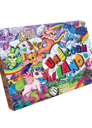 Настольная развлекательная игра "unicorn land" dtg97 украинский язык, от 2 до 4 игроков