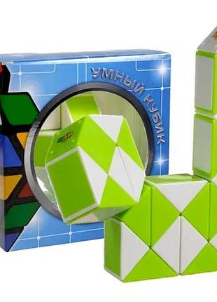 Пластикова головоломка змійка рубіка green sct404 зелена