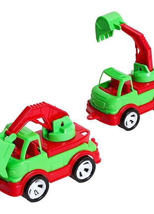 Детский экскаватор "mini matik" 002/4bms(green) подвижная стрела, 13,5 см