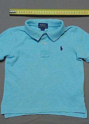 Плечи 26 см ralph lauren size 2/2т голубое поло  
100% cotton