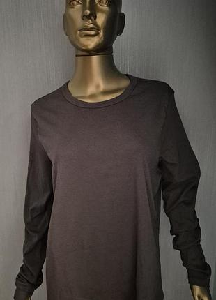 Шоколадный лонгслив h&amp;m