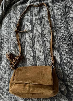 Замшева сумка zara