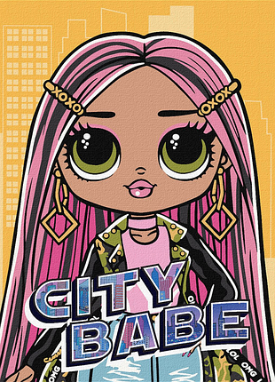 Картина за номерами "l.o.l. surprise! o.m.g. city babe" kho6277, 30х40 см