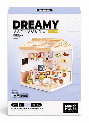 Конструктор-румбокс mini house серії інтер'єр – котокафе (світло)