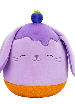 Дитяча м'яка іграшка чорничний кролик squishmallows sqer01208, 19 см