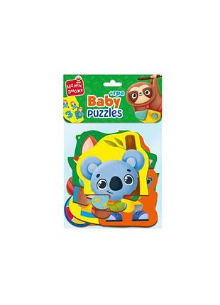 Пазлы макси с игрой малыш сможет «животные и игрушки» vladi toys vt1722-23 укр