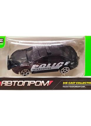 Детская металлическая машинка автопром 7629 масштаб 1:64 police седан