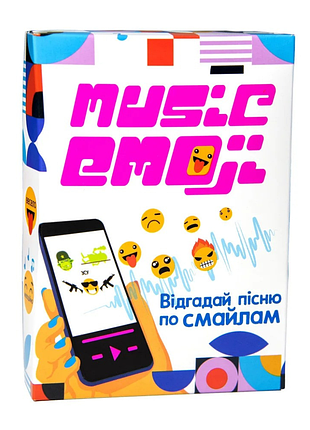 Настільна карткова гра "music emoji" strateg 30249 українською мовою