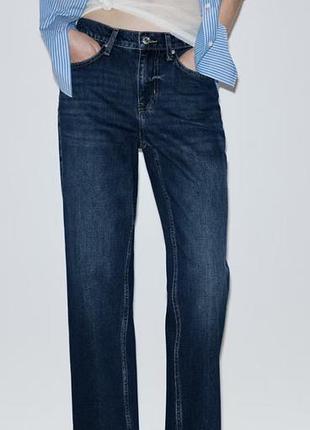 Джинси жіночі прямі mango темно сині