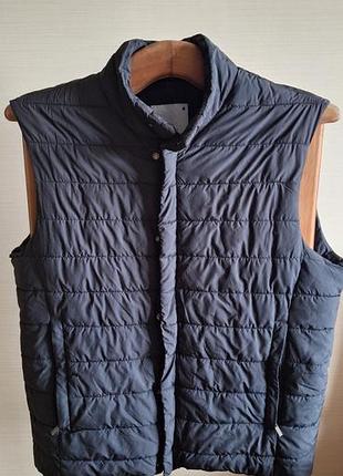 Чорна стьобана жилетка чоловіча/унісекс water resistant windproof reserved