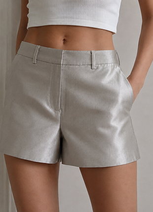 Брендовые шорты из натурального шелка и коттона polo ralph
