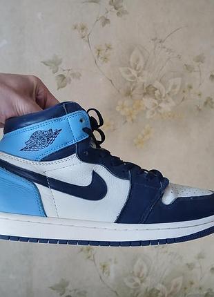Кроссовки nike air jordan 1 retro high бирка 42 р на стопу 25,5-26 см