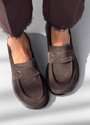 Chunky лоферы TM️ olli shoes
цвет: коричневый | шоколад, натуральная замша