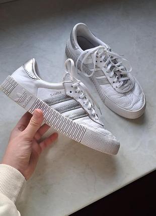 Кожаные кроссовки кеды adidas samba оригинал