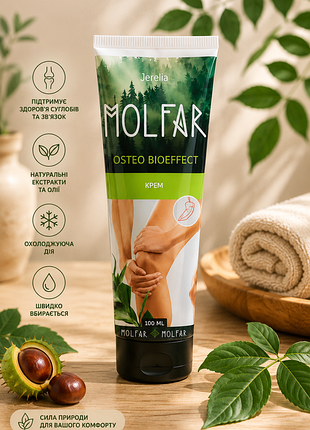 Jerelia molfar osteo bioeffect крем для суставов, мышц и связок охлаждающий 100 мл