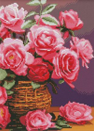 Алмазная мозаика "красочные розы" amo8174, 30x40 см