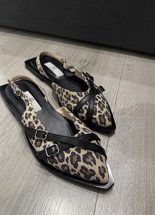 Жіночі туфлі-муллети леопардові ez_shoes_brand, розмір 39