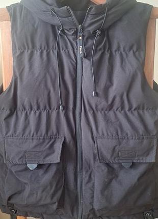Чорна чоловіча жилетка карго utility з кишенями, 2xl