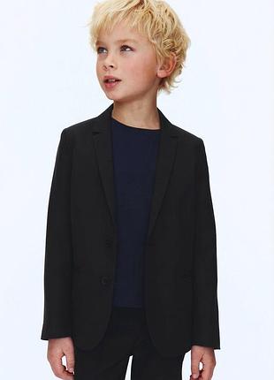 Черный костюмный пиджак жакет блейзер для мальчиков h&m 3-4  года