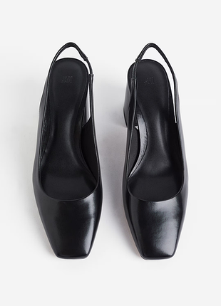 Туфлі slingback на широкому підборі h&m 38р