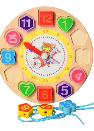 Рамка вкладыш часики limo toy md 1270 со шнуровкой, 18 см тигр
