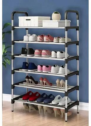 Напольная полка для обуви на 6 полок 56*28*113 см new shoe rack kar197