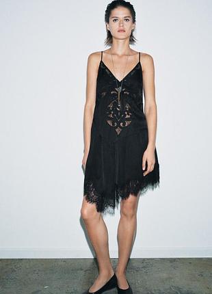 Чорна асиметрична сукня zara