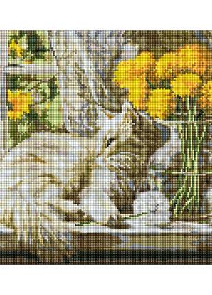 Алмазная мозаика "мурлыкающее солнце" ©art_selena_ua amo20469, 40х50 см