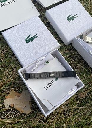 Браслет lacoste чорний | браслет лакоста чорний