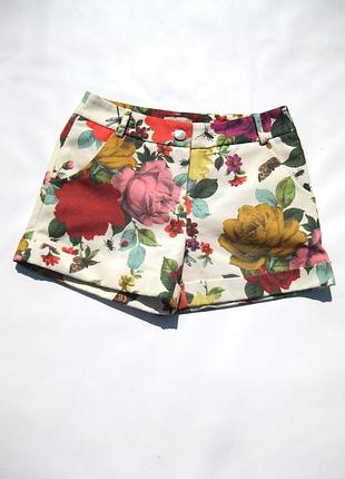 Яркие шорты цветочный принт плоная ткань ted baker оригинал