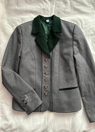 Винтажный австрийский жакет из шерсти kaizer franz joseph xs-s