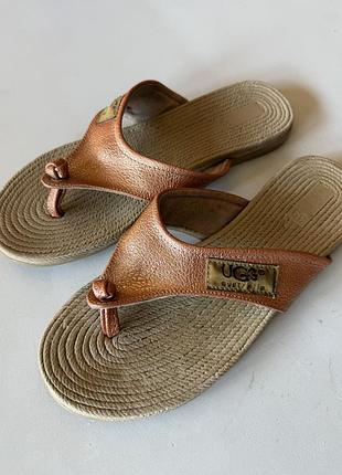 Женские бронзовые вьетнамки ugg australia