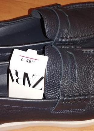 Лофери від zara натуральна шкіра