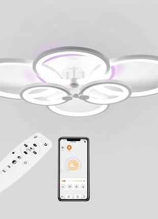 Потолочная led люстра, светодиодный светильник sunlight белый 5332/2+2+2 r