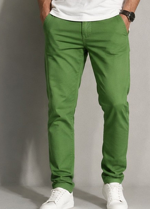 Чоловічі штани h&m зелені бавовняні eur 48 w33