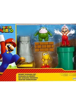 Игровой набор с фигурками super mario - нескенченная пустиня (с аксессуарами)