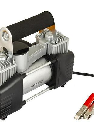Компрессор автомобильный двухпоршневой wertvoll 12v 150 psi 25a 300вт 85 л/мин сумка ac-2185