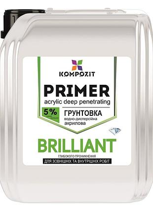 Ґрунтовка акрилова brilliant, 1 л, прозорий