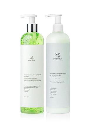 Набор гель до и крем после депиляции тм skinlovespa