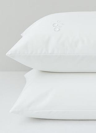 Наволочка аqua-stop ecotton 50х70 см водонепроникна із полісатину на блискавці біла