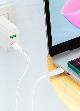 Кабель hoco type-c to type-c force fast charging data cable x93 |2m, 100w| (white) 000009430 6